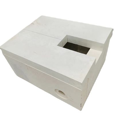 AZS tijolo de corindo de zircão para forno de vidro material de cor branca baixa porosidade aparente