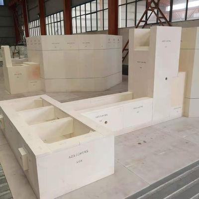 Teor de SiC % 0,03% AZS 33WS 41WS 33PT tijolo refratário fundido fundido para forno de fritura