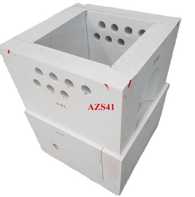 Blocos fundidos de zircão branco personalizados para fornos de vidro refratários 40T Inventário