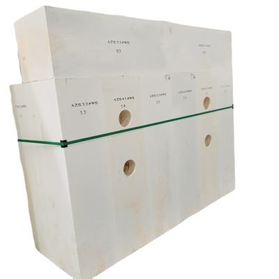 Alumina fundida avançada Zircon Silica AZS tijolo para forno de fusão de vidro