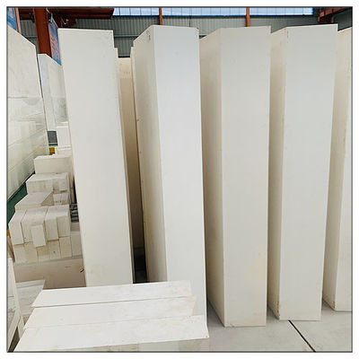 ZrO2 branco 32-41% refratário fundido fundido AZS bloco de tijolo de garganta para forno de fundição de vidro